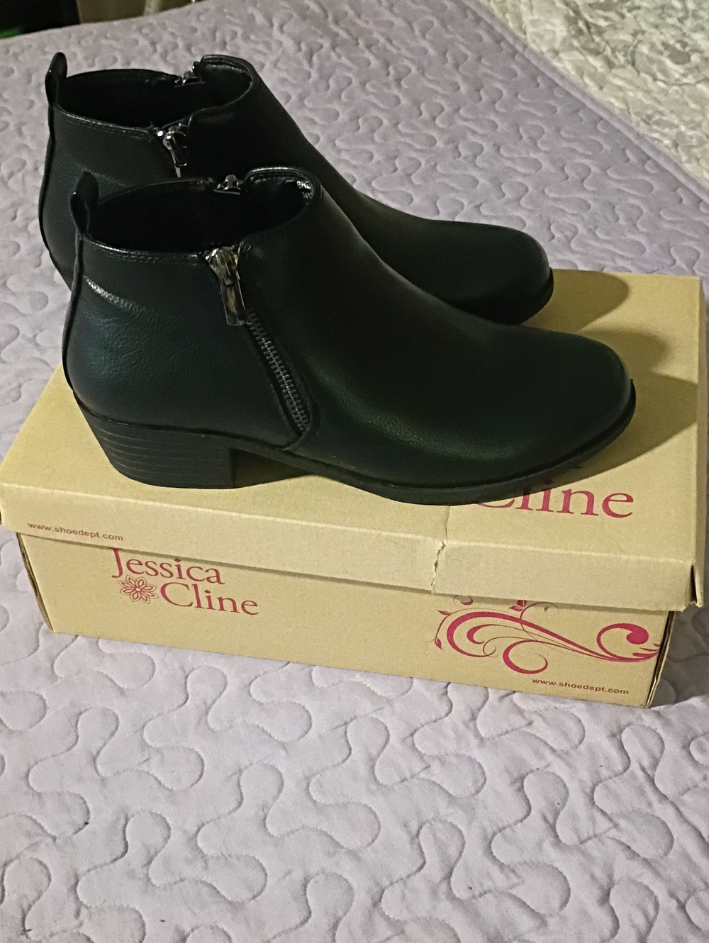 Jessica Cline Black Women's Ankle Boots - Sleek Side-Zip Design